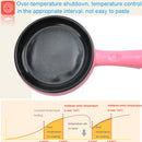 350W Electric Egg Omelette Cooker Frying Pan Steamer Cooker,EU Plug,Style: Pan+Wood Shovel Pink