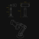 Aluminum Alloy Rotatable Lift Mobile Phone Holder Car Holder,Style: Clip Type Silver