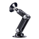Aluminum Alloy Rotatable Lift Mobile Phone Holder Car Holder,Style: Magnetic style Black