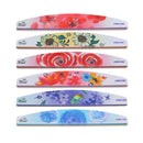 GJ0507 6 In 1 Nail Art Tools Nail Polish Nail Scrub Strips(Flower)