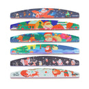 GJ0507 6 In 1 Nail Art Tools Nail Polish Nail Scrub Strips(Christmas)