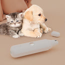Pet Nail Polisher Dog Cat Small and Light multi-functional double grinding nail clipper(White)
