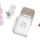 CAIUL Printer Protective Case PU Leather Case For Instax Mini Link2(White)