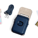 CAIUL Printer Protective Case PU Leather Case For Instax Mini Link2(Blue)