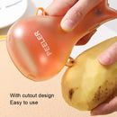 YJ001 Fruit Peeler With Box Whale Shape Storage Peeler(White)