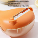 YJ001 Fruit Peeler With Box Whale Shape Storage Peeler(White)