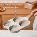 Four Hole Maifan Stone Non-stick Pan Egg Burger Frying Pan Universal Induction Cooker