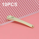 10 PCS Zinc Alloy Cosmetics Spoons Cream Split Spoon(Gold)