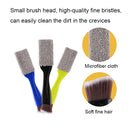 D-4527 Car Dust Cleaning Double-hended Soft Bristle Detail Brush(Black)