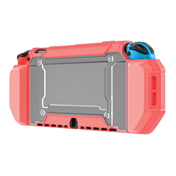 TPU+PC Two-in-one Non-slip Protective Case for Nintendo Switch OLED(Coral)