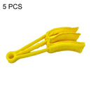 5 PCS AQ-CS01 Multifunctional Car Beauty Tool Brush Air Outlet Cleaning Brush(Yellow)