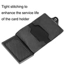 FY2108 Tracker Wallet Metal Card Holder for AirTag, Style: Retro (Black)