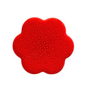 Flower-shaped Soft Hair Silicone Face Wash Brush Baby Shampoo Brush(Red)