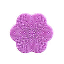Flower-shaped Soft Hair Silicone Face Wash Brush Baby Shampoo Brush(Purple)