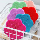 Flower-shaped Soft Hair Silicone Face Wash Brush Baby Shampoo Brush(Purple)