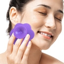 Flower-shaped Soft Hair Silicone Face Wash Brush Baby Shampoo Brush(Purple)