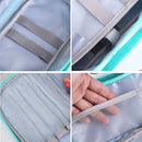 Large Capacity Multi-layer Portable Stationery Bag Canvas Pen Bag(Grey)