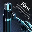 Retractable Bluetooth Selfie Stick Mobile Phone Live Broadcast Tripod Stand, Style: Double Light (Black)