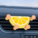 Cute Fruit Air Outlet Car Navigation Phone Holder(Lemon)