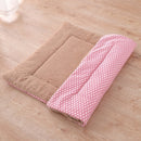 Double Sided Pet Mat Four Seasons Warm Dog Blanket,Size: S(Short Plush Pink)