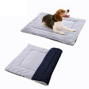 Double Sided Pet Mat Four Seasons Warm Dog Blanket,Size: M(Wick Strip Gray)