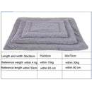 Double Sided Pet Mat Four Seasons Warm Dog Blanket,Size: L(Wick Strip Dark Blue)