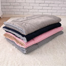 Double Sided Pet Mat Four Seasons Warm Dog Blanket,Size: L(Wick Strip Gray)