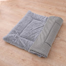 Double Sided Pet Mat Four Seasons Warm Dog Blanket,Size: M(Short Plush Gray)
