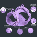 Pet PVC Strap Macaron Color Dog Chest Strap, Size: M(Light Blue)