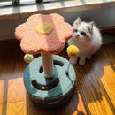 Cat Climbing Rack Small Turntable Cat Scratching Board Toy(Pink)