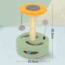 Cat Climbing Rack Small Turntable Cat Scratching Board Toy(Yellow)