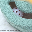 Cat Climbing Rack Small Turntable Cat Scratching Board Toy(Pink)