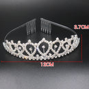 WM-02 Crystal Diamond Birthday Party Wedding Updo Crown, Color: Gold Girl