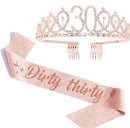 WM-02 Crystal Diamond Birthday Party Wedding Updo Crown, Color: Rose Gold 30