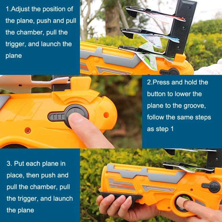 BY-0212 Foam Plane Hand Throw Catapult Aircraft Launcher Glider Model, Color: Red