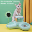 Automatic Drinking Water Feed Double Bowl Anti-overturning Dog Basin, Specification: Pink