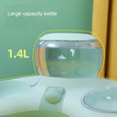 Automatic Drinking Water Feed Double Bowl Anti-overturning Dog Basin, Specification: Green