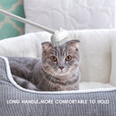 Pet Cat and Dog Supplies Long Handle Comb With Base(Black)