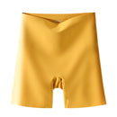 High Waist Seamless Safety Panties Ice Silk Shorts, Size: M (40-50kg)(Yellow Sticker)