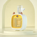 FC-6602 Spray Fan USB Rechargeable Humidification Fan, Battery Capacity: 2400mAh(Lemon Yellow)