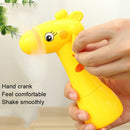 Cartoon Children Student Hand Shake Spray Fan Manual Mini Spray Fan(Blue)