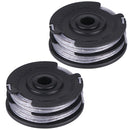 2PCS GK09-2 Lawnmower Nylon Double Layer Mowing Line Playing Rope Spool Replaces Greenworks(Black)
