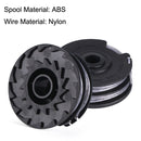 2PCS GK09-2 Lawnmower Nylon Double Layer Mowing Line Playing Rope Spool Replaces Greenworks(Black)
