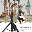 QingZhuangShiDai ZP100 Aluminum Alloy Floor Phone Stand Live Bluetooth Phone Selfie Stick