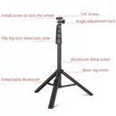 QingZhuangShiDai ZP100B Aluminum Alloy Floor Phone Stand Live Bluetooth Phone Selfie Stick