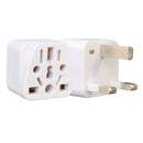 2 PCS WY-7 10A 250V UK Plug Converter(White)