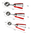 304 Stainless Steel Silicone Handle Ice Cream Scoop, Diameter 6cm