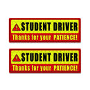 2 PCS STUDENT DRIVER Novice Car Sticker Magnetic Reflective Car Sticker 25 x 8 cm(Type A)