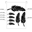 5 Sets Car 3D Feather Body Sticker Scratch Blocking Sticker(Black Feathers)