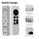 Silicone Remote Controller Waterproof Anti-Slip Protective Cover For Apple TV 4K 2021(Luminous Color)